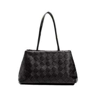 黑色编织托特包大容量单肩腋下手提包【无题notitle】