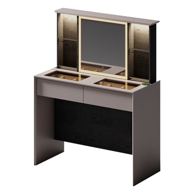 意式电动智能升降梳妆台实木