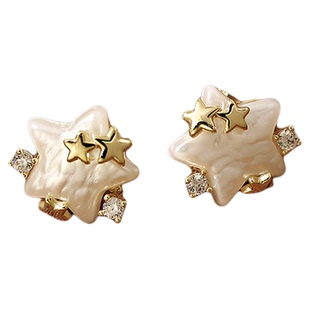古婷独特漂亮星星珍珠耳钉女2026新款爆款高级感耳环轻奢精致耳饰