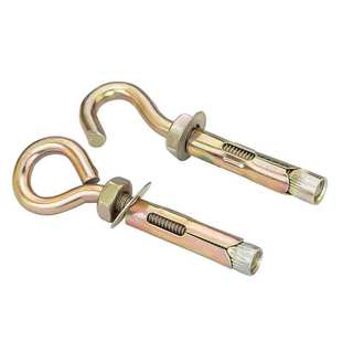 镀彩锌热水器挂钩膨胀钩螺丝羊眼带圈拉爆吊钩膨胀螺栓M6M8M10M12