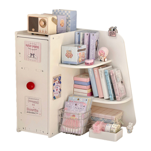 桌面转角收纳盒置物架简约宿舍书桌办公室工位整理神器角落收纳架