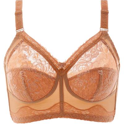 文胸榆妃无钢圈棉质里料显瘦大胸