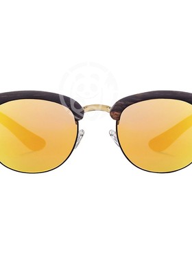 墨镜情侣两用金属实木半框太阳镜