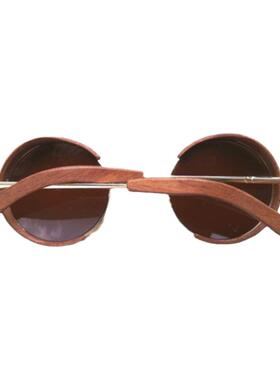 俄罗斯手作桃花心木可拆圆形眼镜