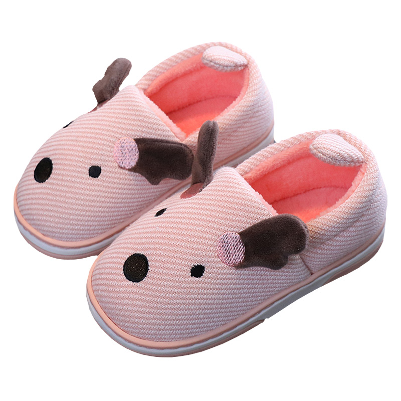 回力冬季儿童棉拖鞋可爱卡通宝宝包跟棉鞋室内女童女孩家居家拖鞋
