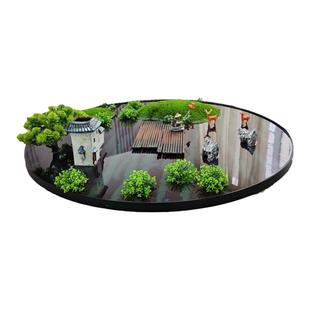 酒店餐桌电动转盘仿真花创意摆设包厢装饰摆件大圆桌造景微景观