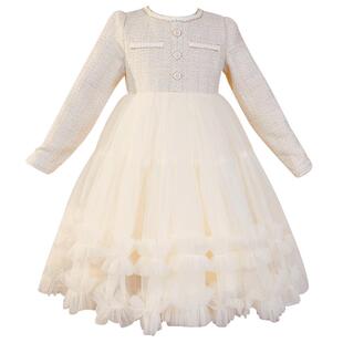 女童春装连衣裙2026新款春季女孩洋气小香风裙子儿童装公主裙春款