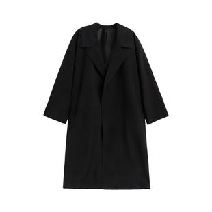 INSOMNIA 春秋季薄款特大廓形宽松oversize黑色浴袍风衣大衣男女