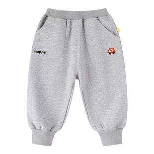 儿童裤子秋冬新款宝宝休闲长裤男童冬季加厚卫裤女童加绒童装小童