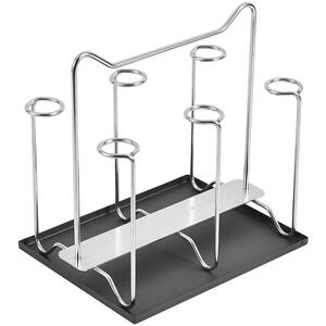 304不锈钢倒挂水杯沥水架简约保温杯置物架高颜值茶杯收纳架家用