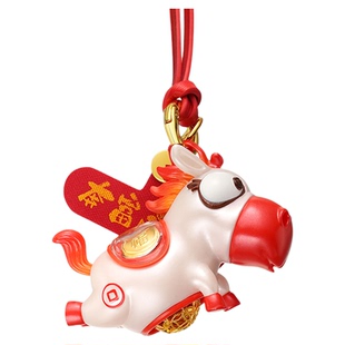 CCO黄金赚元马钥匙扣转运招财生肖挂件新中式2026马年本命年礼物