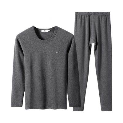 七匹狼加厚加绒保暖内衣套装男