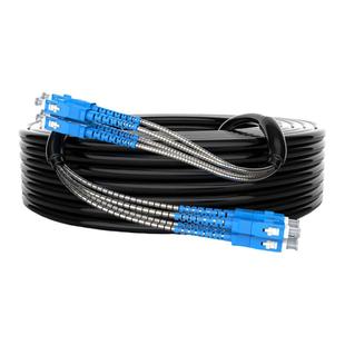 野战光缆7.0MM单模双模双芯2芯4芯铠装铁鑫爱创塔基站FC转SC-LC-ST-FC基站拉远室外防水防晒电信级光纤跳线