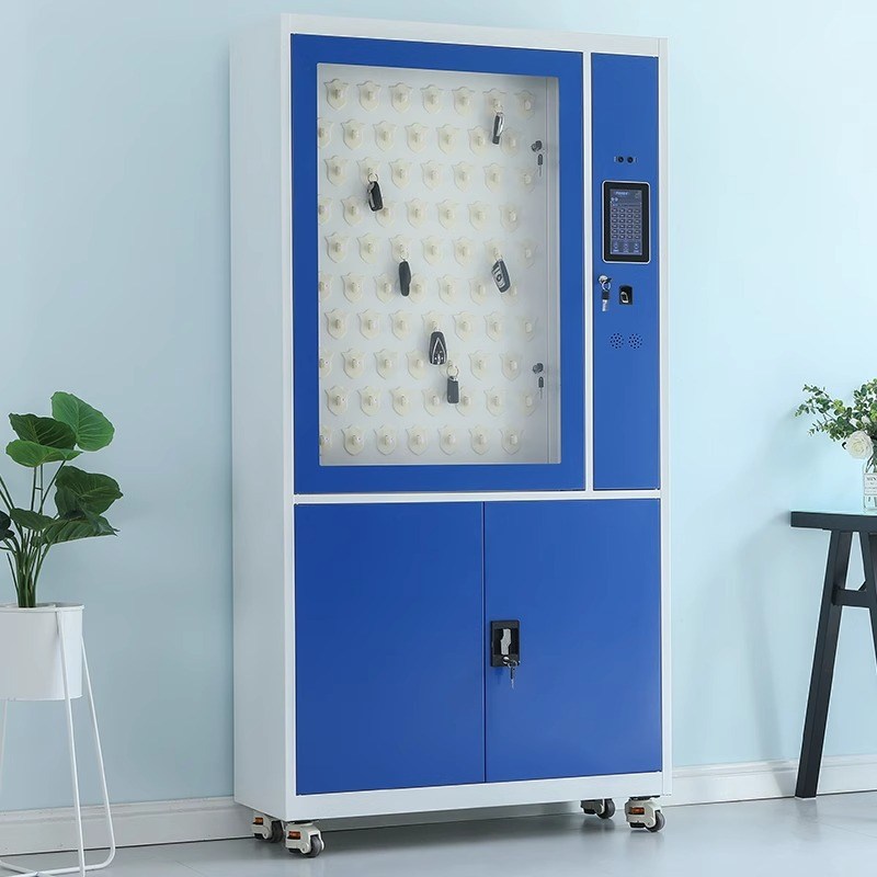 智能钥匙柜指纹刷卡密码锁钥匙收纳箱壁挂落地管理钥匙柜