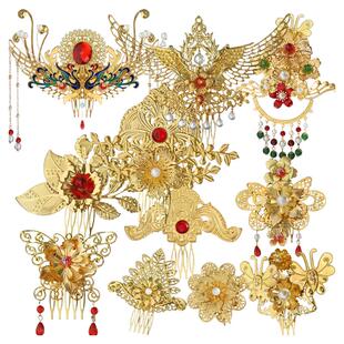 古风汉服发饰配饰发簪子美女插梳顶簪发冠头饰品古装步摇盘发钗子