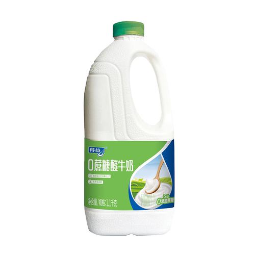 得益0蔗糖大桶酸奶桶装1.1kg/桶无蔗糖风味酸牛奶生牛乳低温酸奶