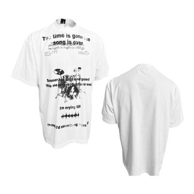 【乐队字体】高街炸街简约260G洗水黑美式小领口T恤打底宽松短袖