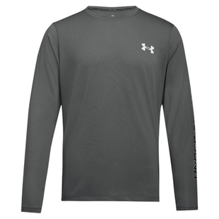 安德玛官方UA 男子训练运动弹性透气Logo宽松长袖T恤6007557