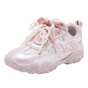 abckids女童鞋子儿童运动鞋2026春季新款中小童芭蕾风时尚公主鞋