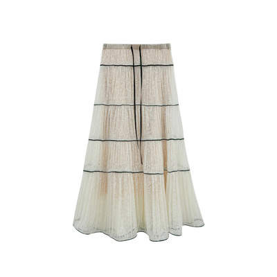 板栗西西【麦恩莉】秋季温柔气质设计感蕾丝半裙