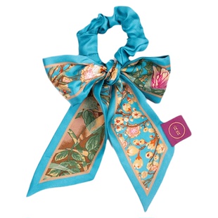 南京云锦研究所博物馆真丝大肠发圈飘带发绳高级感低马尾发饰