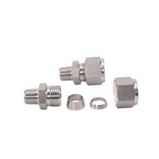 316L不锈钢卡套接头 卡套直通终端 不锈钢接头   直通式接头 钢管