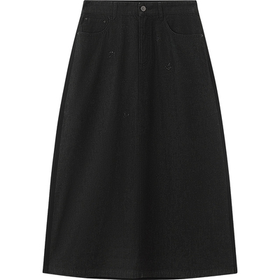 播商场同款简约经典半身裙女秋季新款水洗牛仔裙子BDS3BD3175