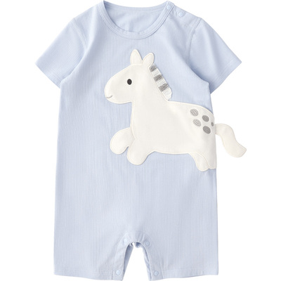 夏季亲子装一家三口宝宝连体衣新