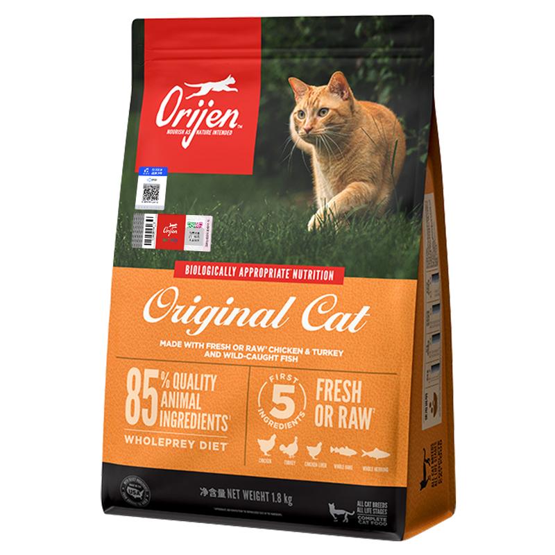 Orijen渴望鸡肉六种鱼进口全阶段无谷成猫幼猫通用鲜肉猫粮1.8kg Orijen渴望鸡肉六种鱼进口全阶段无谷成猫幼猫通用鲜肉猫粮1.8kg