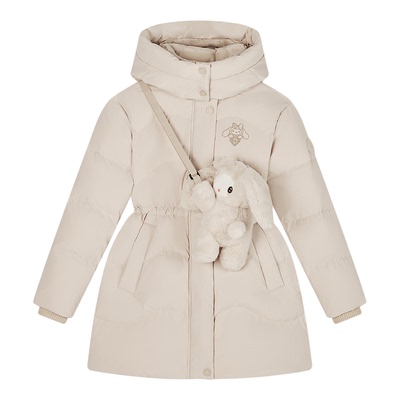 【送挎包】波司登儿童羽绒服女童外套中长款收腰舒适2025新款保暖