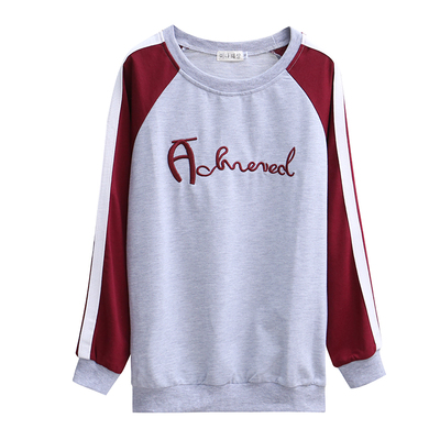 2025新款圆领卫衣女纯棉长袖T恤女装韩版宽松外穿洋气时尚上衣潮