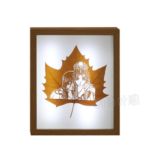 树叶雕刻定制照片叶子刻画相片diy手工生日礼物送女友男女生礼品