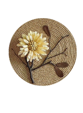 墙上壁饰小挂件干花麻绳墙面装饰