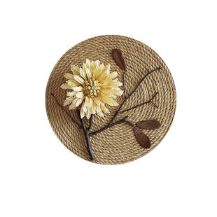 卡萝琳墙上壁饰挂件东南亚挂件干支干花麻绳复古怀旧玄关墙面装饰