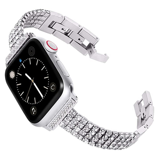 QALUO春夏新款blingbling高级感镶钻表带适用apple watchS11/S10表带iwatch9苹果手表se87654代41/45mm小众女