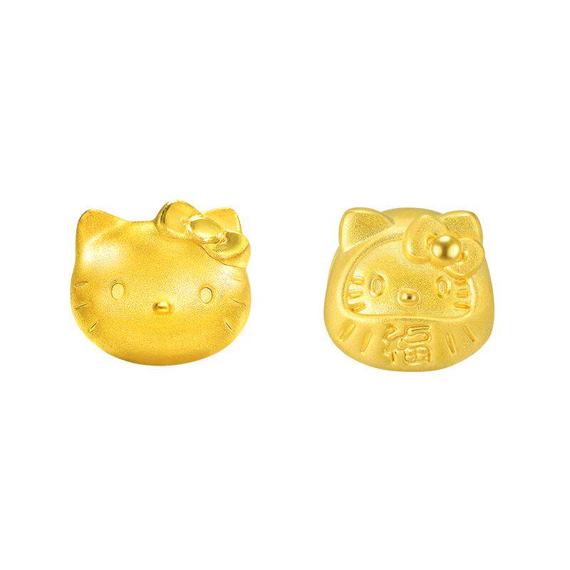 周生生三丽鸥家族Hello Kitty达摩串珠黄金足金转运珠