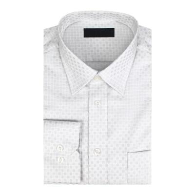 秋高支纱纯棉免烫商务白底厚正装