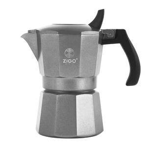ZIGO双阀两杯摩卡壶意式萃取家用煮咖啡壶沉稳高品质户外咖啡器具