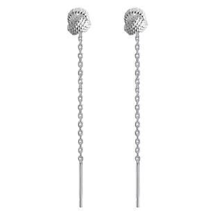 2026新款爆款喜庆S999纯银如意结耳线女流苏足银耳环耳链耳坠耳饰