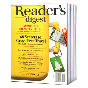 【全年订阅】reader's digest (US.Ed) 读者文摘 美国原版杂志 英文文学 10期期刊 原版进口 期刊杂志 报刊书籍