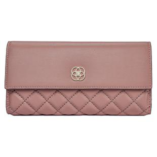 皮尔卡丹钱包女长款真皮2026新款女士票夹钱夹菱格三折卡包零钱包