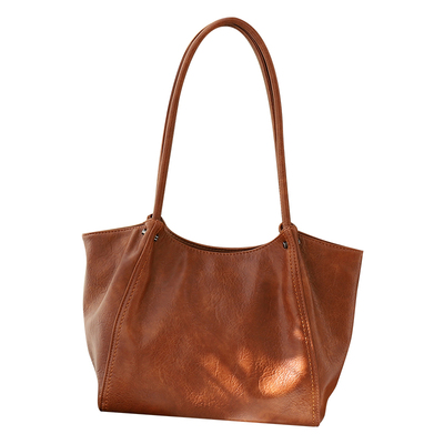 真皮女包大容量托特包文件电脑包
