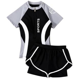 泳衣女保守分体2025新款爆款高级感微胖遮肉游泳馆专业泡温泉泳装