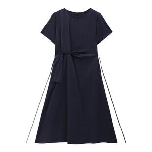 120斤的大杨 大码胖mm法式独特掐腰连衣裙女小个子温柔风夏季长裙