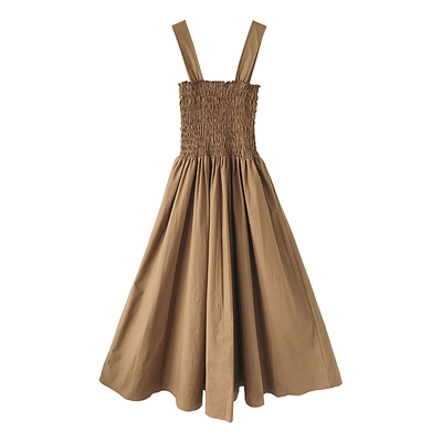 法式连衣裙赫本风吊带裙长款裙子