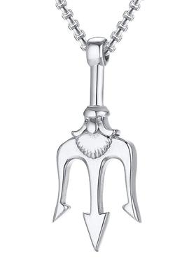鱼叉吊坠海王三叉戟项链