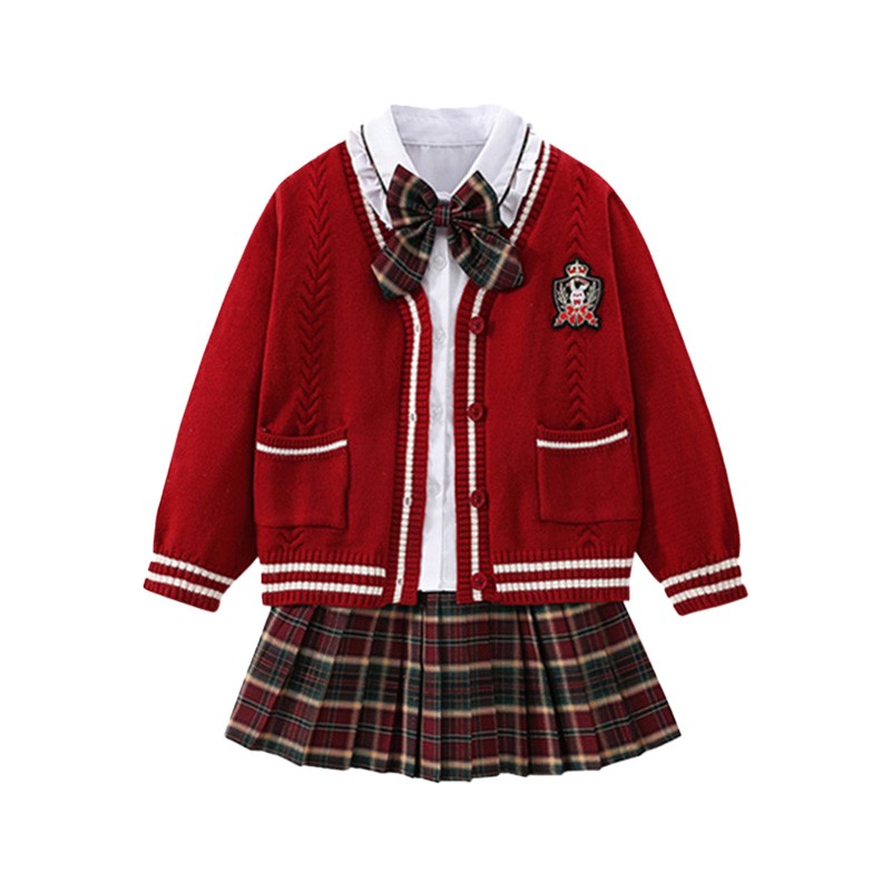 元旦儿童演出服学院风毛衣套装