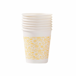 一次性纸杯子水杯加厚家用整箱装批发商用定制印logo马年新年纸杯