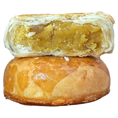 圆月福黄庄酥皮板栗味月饼