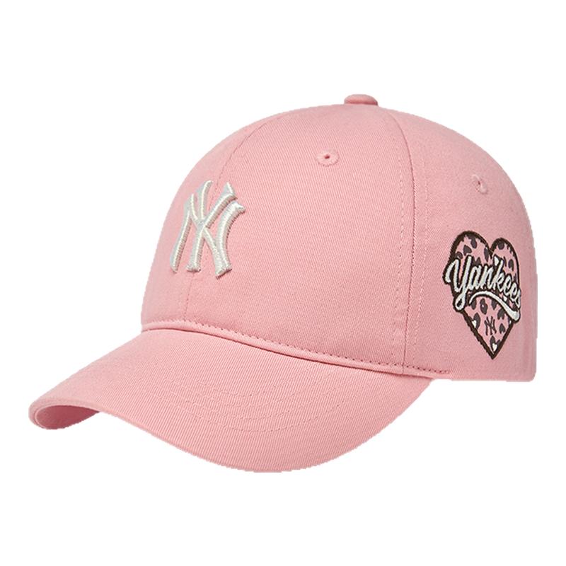 MLB儿童官方女童元气甜酷立体刺绣爱心LOGO硬顶棒球帽26秋季新款